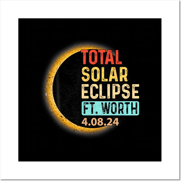 Fort Worth Texas Tx Total Solar Eclipse 2024 Totality Wall Art by Diana-Arts-C